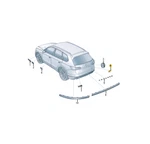 New Volkswagen Touareg CR7 Rear Trunk Boorlid Badge 760853675LAFL. Fixed Price $94.94.