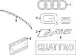 Genuine Audi Hatch Emblem 8R0-853-741-A-T94. Fixed Price $72.05.