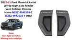 2022-25 Ford Maverick Lariat Left & Right Side Fender Vent Emblem Chrome Name. Fixed Price $48.00.