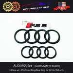 Audi RS5 Emblem Black Front Grille Rear Trunk Ring Badge Sportback Coupe 2018+. Fixed Price $99.99.