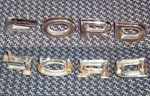1962 1963 Ford Falcon Front Hood Letters Emblems C2DB-16606 Used Oem. Fixed Price $45.00.