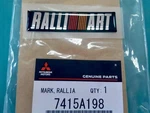 Genuine Mitsubishi Lancer Evolution Ralliart Badge Emblem Decal Oem 7415A198. Fixed Price $22.80.