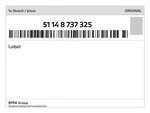 Genuine Bmw Label 51-14-8-737-325 New. Fixed Price $68.01.