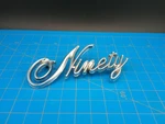 Oldsmobile Ninety Chrome Emblem Script Badge 9858552 Oem Classic Car Trim BC-3. Fixed Price $44.99.