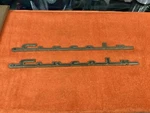 Original Pair Vintage 1956 Lincoln Emblem Script Oem 14-7/8 Lower Back Panel. Fixed Price $99.95.