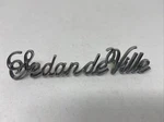 Vintage Cadillac Sedan Ville Emblem Cursive Letters Logo Badge Side Oem. Fixed Price $34.99.