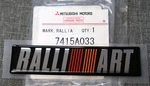 New Genuine Oem Mitsubishi Ralliart Emblem 7415A033 Made Japan 108X26MM. Fixed Price $22.99.