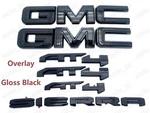 2019-2026 Gmc Sierra Front & Rear And AT4 Overlay Emblems Kit Gloss Black. Fixed Price $105.99.