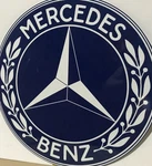 Retro 12 Blue Mercedes Benz High Quality Advertising Garage Sign. Fixed Price $24.00.