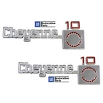 1975-1980 Chevy Cheyenne 10 Pick Up Truck Front Fender Emblem Pair Usa Made. Fixed Price $176.95.