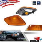 Amber Lens Front Fender Side Marker Corner Lights For 1997-2006 Jeep Wrangler Tj. Fixed Price $9.99.