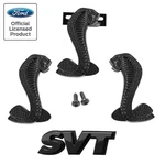 1994-2004 Ford Mustang Two Tone Black Cobra Snake & Svt Emblems Set Of. Fixed Price $49.95.