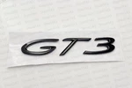 Porsche "GT3" Emblem Script Rear Badge In Gloss Black 99155925190. Fixed Price $88.00.