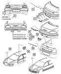 Genuine Mopar Decklid Emblem 4805065AB. Fixed Price $60.98.