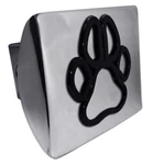 Black Paw Print Emblem Chrome Metal Usa Made Trailer Hitch Cover. Fixed Price $89.99.