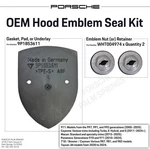 Genuine Porsche Hood Emblem & Mounting Kit (seal + 2 Speed Nuts) 9P1853611. Fixed Price $29.50.