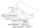 Hyundai Oem 86331-F2AA0 Rear Deck Lid Emblem. Fixed Price $15.00.
