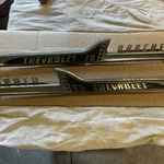 1958 Chevrolet Pickup Apache 36 Fender Emblem Set Long Bed 3/4 Ton Patina Truck. Fixed Price $145.00.