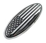 Congcong Fit Ford Bronco Emblem, Inch Overlay Rear Tailgate Oval 5", Silver. Fixed Price $29.99.