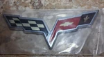 Chevrolet Corvette C6 2005-2013 Front Bumper Emblem Chrome Crossed Flags. Fixed Price $13.99.