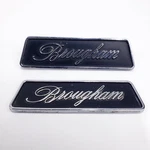 Pair Of Vtg Cadillac Brougham Black & Chrome Script Badge Emblem Name Plates. Fixed Price $54.26.