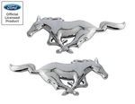 Ford Mustang Running Horse Pony 4" Chrome Fender Door Trunk Dash Emblems Pair. Fixed Price $18.95.