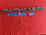 Ford Club-wagon Nameplate Emblem D5UB-1225632-AA (304). Fixed Price $24.00.