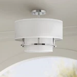 Hinkley Graham 16" Wide Polished Nickel 3 Light Ceiling. Fixed Price $424.15.