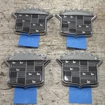 New Lot Of 4 Trunk Lock Crest Emblems 1970S Cadillac Eldorado Deville Fleetwood. Fixed Price $69.80.