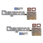 1975-1980 Chevy Cheyenne 20 Pick Up Truck Front Fender Emblem Pair Usa Made. Fixed Price $176.95.