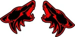 Coyote Mustang Howling Decal Stickers X2 5 Inch. Fixed Price $18.00.