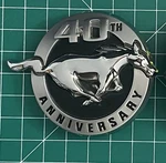 Ford Mustang 40TH Anniversary Fender Emblem, 2004 Part Number 4R3J-16C148-AB. Fixed Price $24.95.