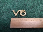 Genuine Toyota Deck Lid Emblem Gold Name Plate Badge V6 75443-AA130 / AA090 4S4. Fixed Price $15.99.