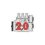 67-76 Porsche 911 914-6 Flat Six Engine Red 2.0L Rear Window Decal Sticker. Fixed Price $16.95.