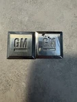 Gm Door Square Side Emblem Set Badge Decal Logo Silver Chevy Pontiac Oem Pair. Fixed Price $12.00.