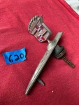 Cadillac Hood Ornament Emblem 1621709 AC-1 (620) Damage To Plastic. Fixed Price $39.00.
