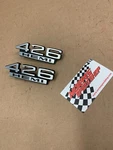 Mopar 1966 67 426 Hemi Fender Emblems Script 2582344 Charger Coronet Factory Nos. Fixed Price $450.00.