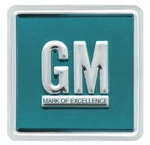 1964-67 Gm Mark Of Excellence Door Deflector Decal Embossed Aqua. Fixed Price $20.15.