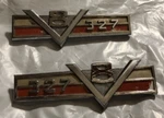 1960S/1970S Jeep Gladiator/wagoneer V327 Rh/lh Front Fender Emblems. Fixed Price $235.00.