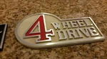 Aluminum Retro Toyota 4 Wheel Drive Badge (cream). Fixed Price $34.99.