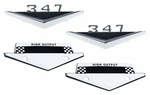 Mustang 347 Fender Emblems/high Output Kit 1964 1965 1966 All Models. Fixed Price $157.75.