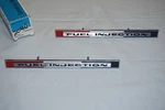 1965 C2 Corvette Fender Fuel Injection Emblems Scripts Badge Pair Nos Gm 3857572. Fixed Price $89.95.