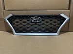 New 2019-2021 Hyundai Tucson Front Bumper Upper Grille Black & Silver W/ Emblem. Fixed Price $149.30.