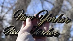 Pair Of Oem 1967 Chrysler " New Yorker Emblem Script Gold & Black 2783603. Fixed Price $79.00.