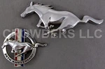 35TH Anniversary Driver's Side Emblem & Running Pony Grill Decal Ford Mustang 99. Fixed Price $33.80.
