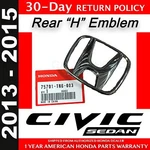 Genuine Oem Honda Civic 4DR Sedan Rear "h" Emblem 2013 2015 (75701-TR6-003). Fixed Price $37.68.