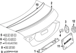 Genuine Mercedes-benz Deck Lid Emblem 214-817-45-00. Fixed Price $94.50.