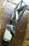 ++ 1986 1990 Plymouth Dodge Caravan Pentastar Hood Ornament -3" Across 4328186. Fixed Price $40.00.
