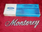 1971 1972 Monterey Hardtop Sdn Wagon Custom Nos Quarter Panel Emblem Name Plate. Fixed Price $89.00.