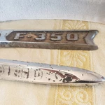 F-350 Spears Hood Side Emblems 1961 1962 Ford Truck. Fixed Price $114.00.